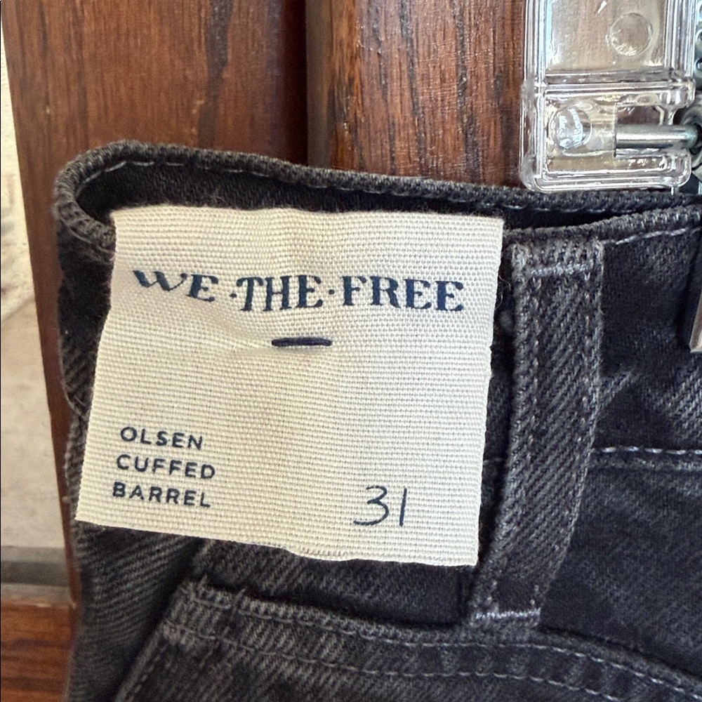We The Free Charcoal Denim jeans Olsen cuffed barrel - Picture 4 of 4